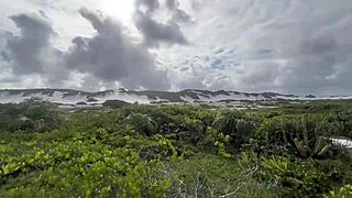 Five Friends Strolling Naked On Salvador's White Sand Beach 😎