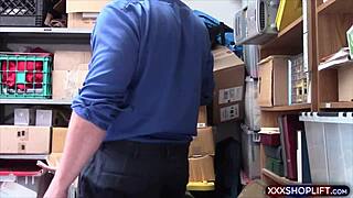 petite teen shoplifter pays with fucking