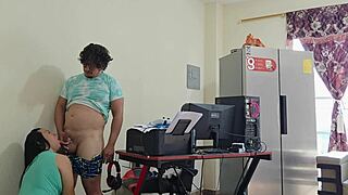 My Perverted Stepmother Seduces Me While Playing, We End Up Fucking