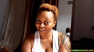 African couple gives homemade dick massage to monster cock