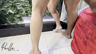 Wife fucks nonstop taking anal while husband watches