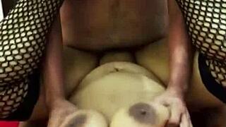 Enjoying my husband's boss's juicy cock while he's away, busty natural Eva hotwife