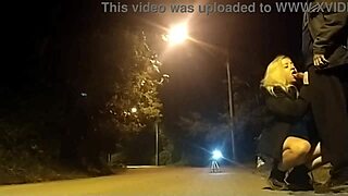 Street Blowjob with Police Watching Nearby