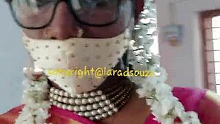 Indian Crossdresser Model Lara Dsouza Saree Video3