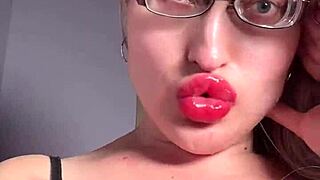 big lips long tongue lipstick lip gloss dirty talking cuckjoi 😈