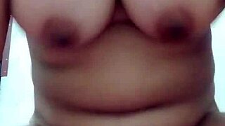 Busty goddess shakes nude body, big boobs bounce in POV