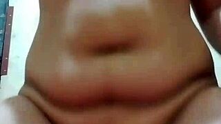 Busty goddess shakes nude body, big boobs bounce in POV