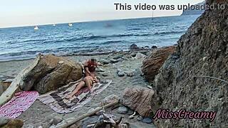 2 flashing my pussy in front of a guy in public beach and he helps me squirt - its very risky - misscreamy