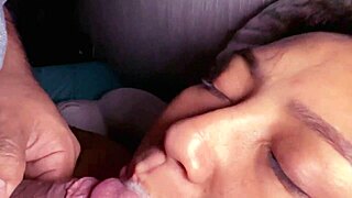 My stepsister Dafri sucks my dick and spits cum in my mouth and on my face