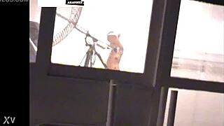 i fucked my brazilian girlfriend discreetly on the rooftop balcony but we got caught