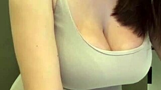 Stepmom with milky tits sucks and shows swollen pussy