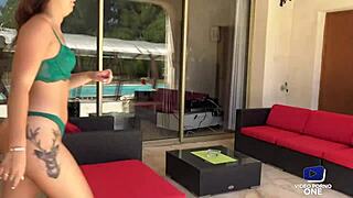 Lexie experiences her first gangbang with four men in intense group action