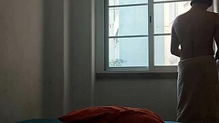 Guy with Big Dick in Girlfriends Bed Who Traveled