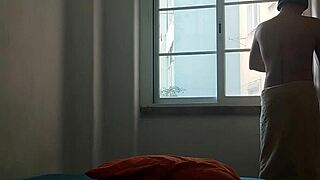 Guy with Big Dick in Girlfriends Bed Who Traveled