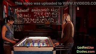 Femdom amateur babes pegging guy asshole with bottle