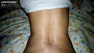 The young man fucks his stepsister. Passionately in her private room.