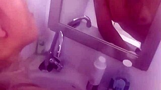 Bem gulosa engulfs husband's big cock in hotel bathroom then he fucks her pussy until creampie
