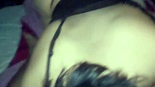 nerdy latina kitten begs for milk in her cheating mouth