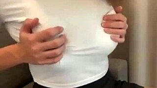 Stepmom intensely flashes bra in short skirt.