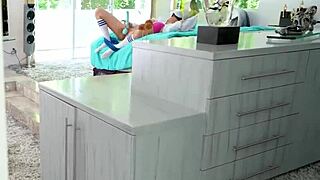 College Teen Caught Masturbating Gets Fucked!