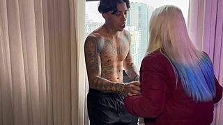 Young girl freezing cold desperately needed a big cock to warm her up in this intense homemade session.