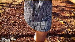 i forgot to wear panties under my skirt for flashing and upskirt