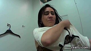 adorable czech nympho seduced in mall, pounded in pov