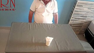 Naked Waitress Serves Guest in Restaurant