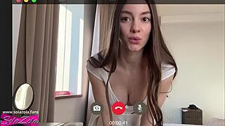 sexy brunette in stockings sucks cock and fucks new boyfriend 😍