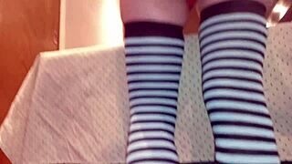 Brunette moans during anal with crossdresser