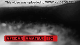 Ebony couple fucks bbc in their homemade reality with rough sex and squirting orgasms