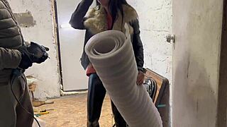 step mom unexpected suck step son construction worker he cum in mouth