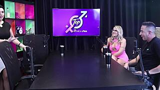 Monica Lima And Bruna Carlos Fuck Live As Hotwife With Cuckold Husband Watching