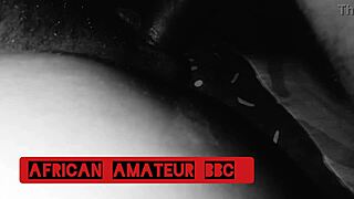 Ebony couple fucks bbc in their homemade reality with rough sex and squirting orgasms