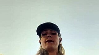 Gym Sweat Drips from Nipples and Pussy in Times Square