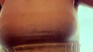 Gym Sweat Drips from Nipples and Pussy in Times Square