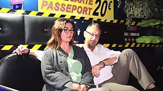 Old couple having sex in the club