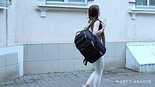 Bent Over Dorm Fuck Deepthroat Doggystyle Cum on Cute Teen Tits Slut