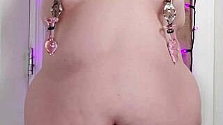 Blindfolded chubby bbw bound in bdsm licks armpits before vibrator orgasm bliss?