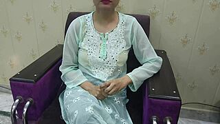 Landlord bends busty Indian pornstar Saara for doggystyle creampie closeup