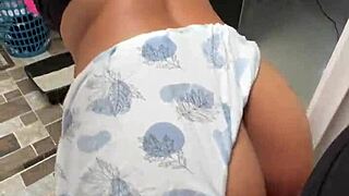 heart races begging sexy latina neighbor to wash clothes intimately