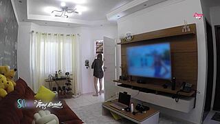 Hot Wife Thay Ksada Steps Out Of Shower In Sheer Nightgown For Delivery Boy