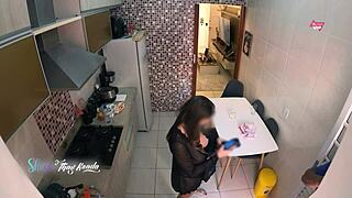 Hot Wife Thay Ksada Steps Out Of Shower In Sheer Nightgown For Delivery Boy