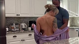 i watch my hotwife take bbc creampie humiliating my husband she's such a slut