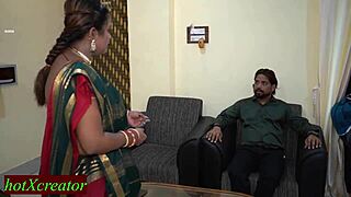 Indian boss pounds my beautiful housewife hard in the office during work