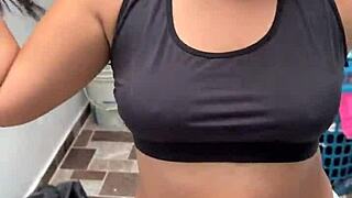 heart races begging sexy latina neighbor to wash clothes intimately