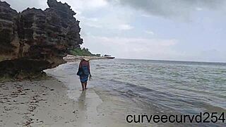 uber driver gropes my wet ebony pussy on beach till i squirt hard in public orgasm.