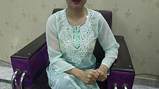 Landlord bends busty Indian pornstar Saara for doggystyle creampie closeup