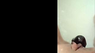 Shaved Pussy Teased by Thick Dildo Play