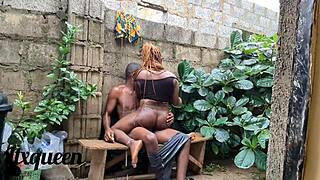 best rainy threesome ever with friends doggystyle ending in face cum